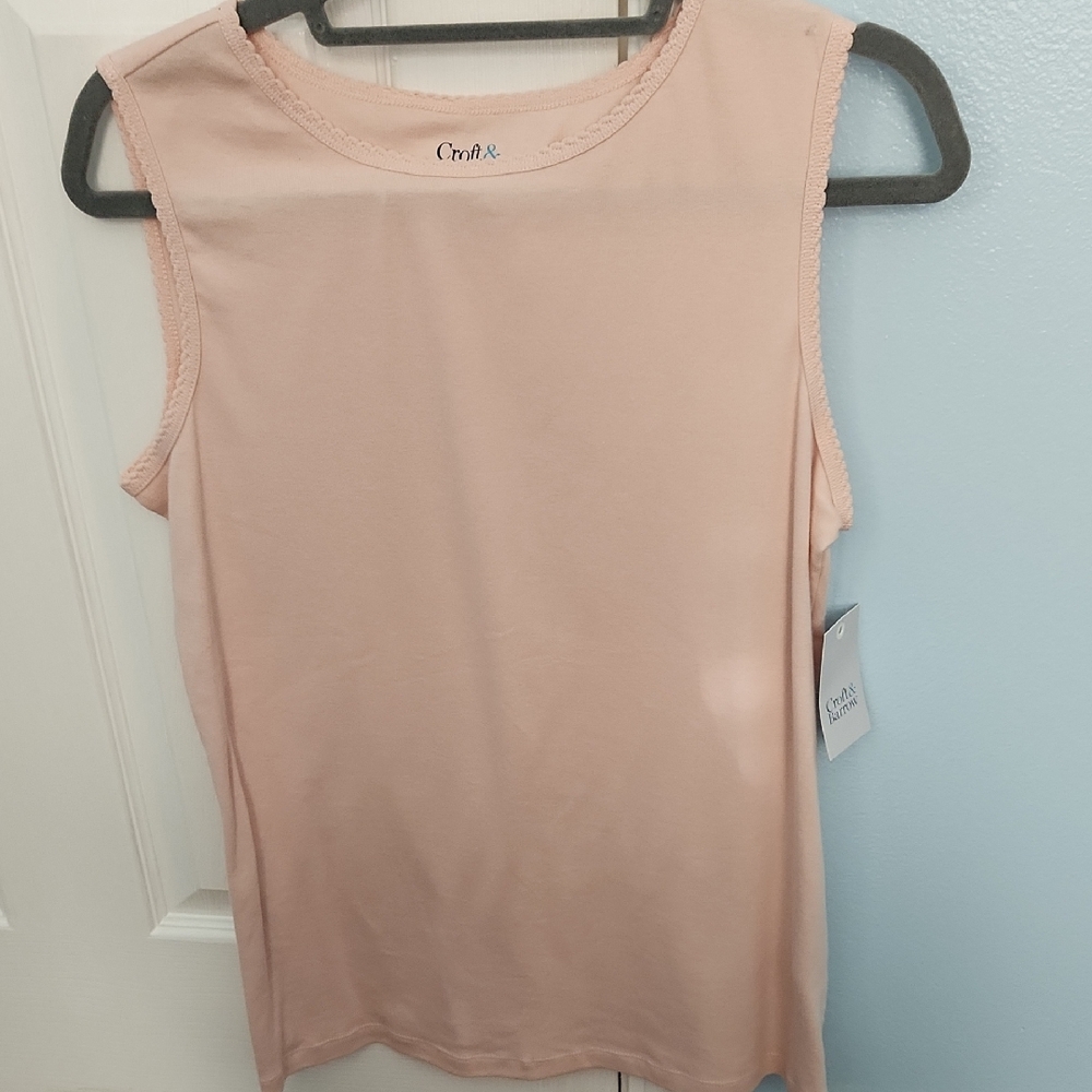 Croft & Barrow Pink Sleeveless Tank Top